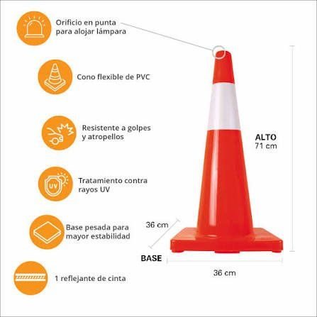 Cono Vial 71 Cm