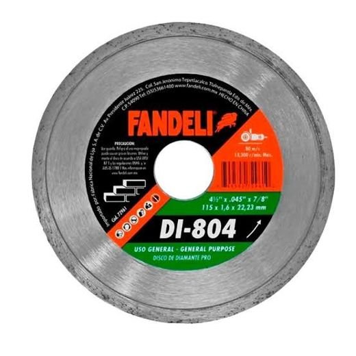 Disco Diamante Continuo 4-1/2 Fandeli Di-804
