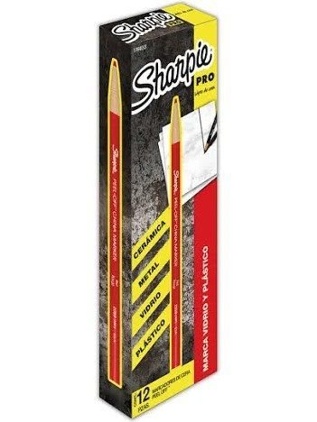 Marcador De Cera Blanco y Rojo Sharpie