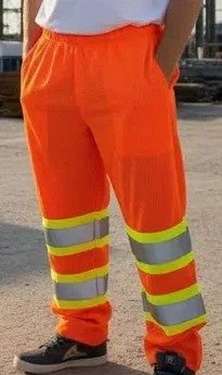 Pantalón Gabardina Naranja c/ Reflejante